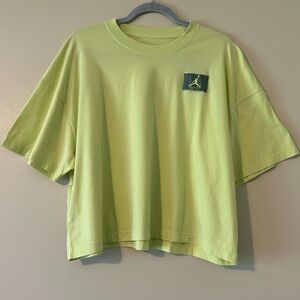 Lime Green Large Jordan Active Short Sleeve Tee